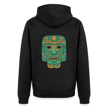 Dieu aztèque Mythologie ancienne Huitzilopochtli - Veste à capuche bio Premium Unisexe - noir - Dos - Nico (187cm)