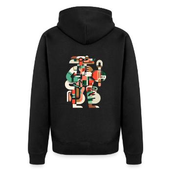Dieu Maya Mythologie Maya Itzamna - Veste à capuche bio Premium Unisexe - noir - Dos - Nico (187cm)