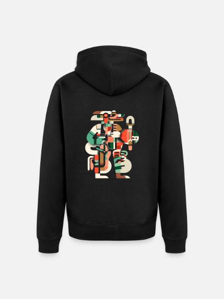 Mayan God Mayan Mythology Itzamna - Unisex Premium Organic Zip Hoodie - black