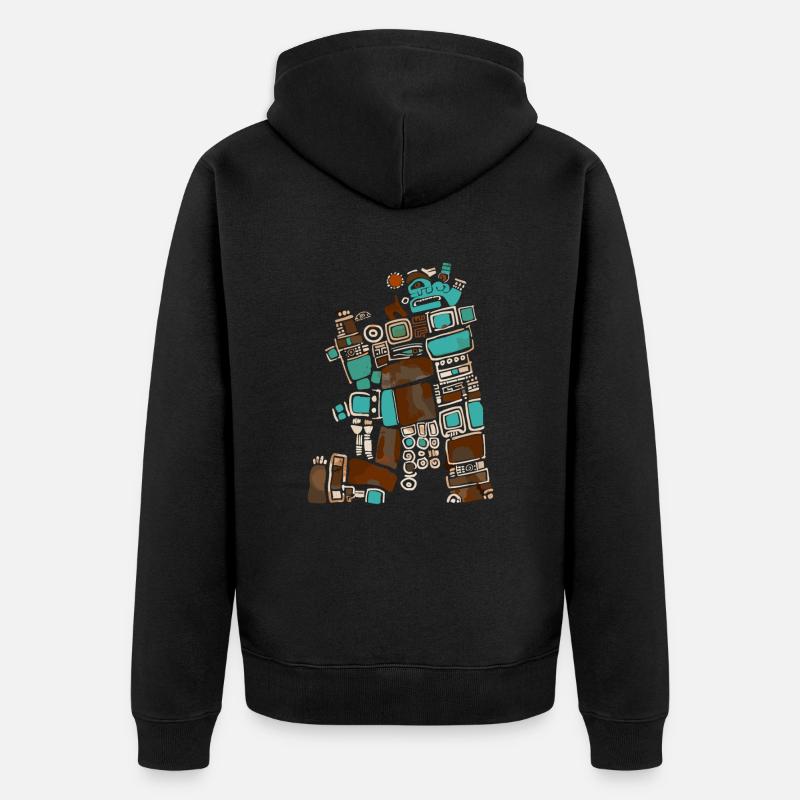 Dieu Maya Mythologie Maya Itzamna - Veste à capuche bio Premium Unisexe - noir