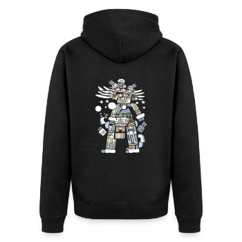 Mayan God Mayan Mythology Itzamna - Unisex Premium Organic Zip Hoodie - black - Back - Nico (187cm)