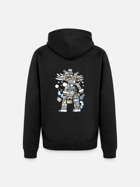 Mayan God Mayan Mythology Itzamna - Unisex Premium Organic Zip Hoodie - black