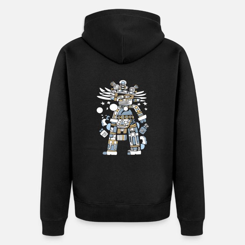 Dieu Maya Mythologie Maya Itzamna - Veste à capuche bio Premium Unisexe - noir