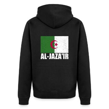 Drapeau des îles Cook Vintage - Veste à capuche bio Premium Unisexe - noir - Dos - Nico (187cm)