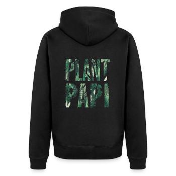 Plante Papi Urban Jungle Plante Design - Veste à capuche bio Premium Unisexe - noir - Dos - Nico (187cm)