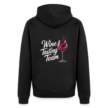 Équipe de dégustation de vins - élégante et élégante pour - Veste à capuche bio Premium Unisexe - noir - Dos - Nico (187cm)