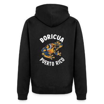 Boricua Porto Rico Coqui Portoricain - Veste à capuche bio Premium Unisexe - noir - Dos - Nico (187cm)