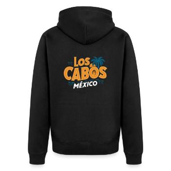 Los Cabos, Mexique, Vacances Souvenirs - Veste à capuche bio Premium Unisexe - noir - Dos - Nico (187cm)