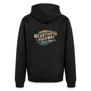 Beartooth Highway Road Trip Aventure - Veste à capuche bio Premium Unisexe - noir - Dos - Nico (187cm)