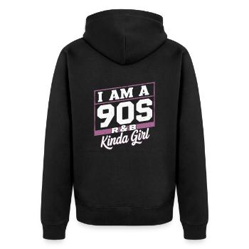 Je suis une fille R&B des années 90 - Veste à capuche bio Premium Unisexe - noir - Dos - Nico (187cm)