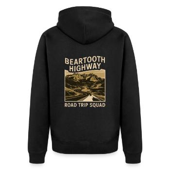 Escouade de road trip sur l’autoroute Beartooth - Veste à capuche bio Premium Unisexe - noir - Dos - Nico (187cm)