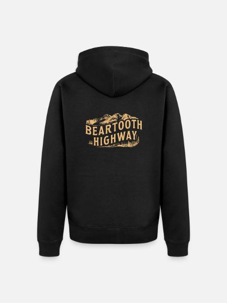 Beartooth Highway Adventure Mountains - Unisex Premium Organic Zip Hoodie - black