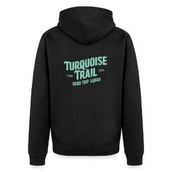 Turquoise Trail Road Trip Squad - Unisex Premium Organic Zip Hoodie - black - Back - Nico (187cm)
