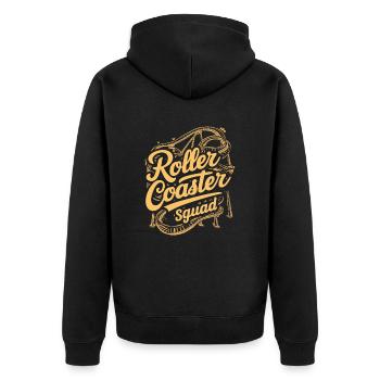 Roller Coaster Squad Adventure Fans - Veste à capuche bio Premium Unisexe - noir - Dos - Nico (187cm)