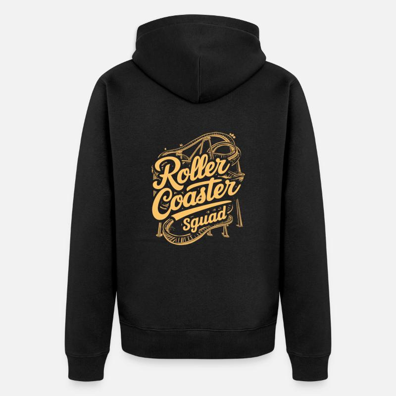 Roller Coaster Squad Adventure Fans - Veste à capuche bio Premium Unisexe - noir