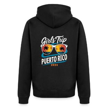 Voyage entre filles à Porto Rico 2024 (Garantie du prix le plus bas) - Veste à capuche bio Premium Unisexe - noir - Dos - Nico (187cm)