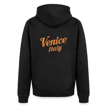 Venise, Italie, Souvenirs, - Veste à capuche bio Premium Unisexe - noir - Dos - Nico (187cm)