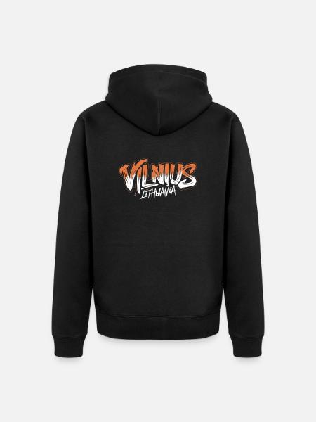 Vilnius Lithuania Souvenir - Unisex Premium Organic Zip Hoodie - black