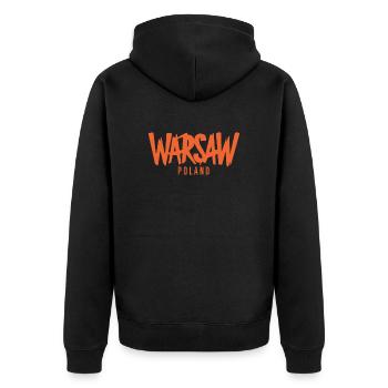 Conception de souvenirs de Varsovie Pologne - Veste à capuche bio Premium Unisexe - noir - Dos - Nico (187cm)