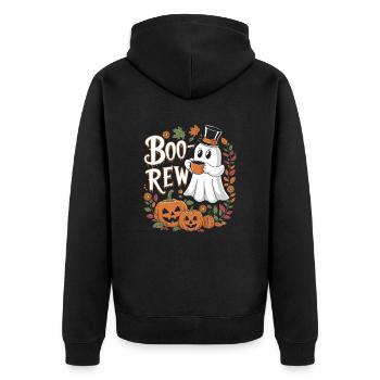 Boo-Brew Fantômes et citrouilles d'Halloween - Veste à capuche bio Premium Unisexe - noir - Dos - Nico (187cm)