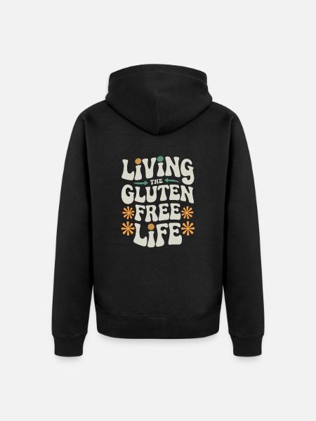 Life The Gluten-Free Life - Unisex Premium Organic Zip Hoodie - black