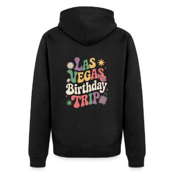 Expérience de voyage pour l’anniversaire de Las Vegas - Veste à capuche bio Premium Unisexe - noir - Dos - Nico (187cm)