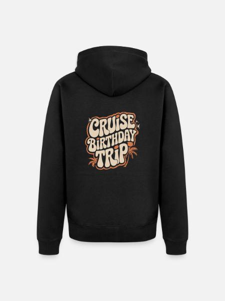 Cruise Birthday Trip - Unisex Premium Organic Zip Hoodie - black