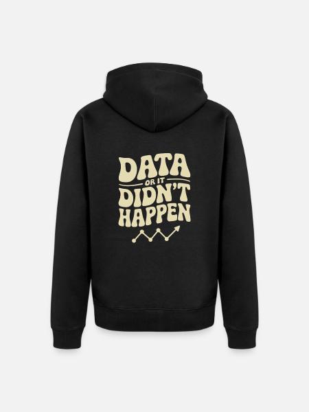 Data Analyst Data Scientist Data - Unisex Premium Organic Zip Hoodie - black