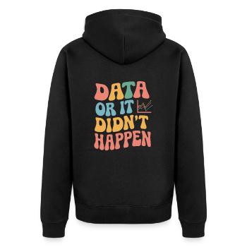 Datenanalyst Datenwissenschaftler Dateningenieur - - Unisex Premium Bio Zip Hoodie - Schwarz - Hinten - Nico (187cm)