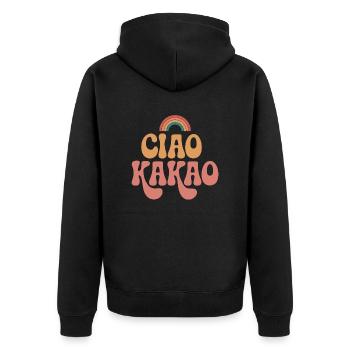 Ciao Cacao - Veste à capuche bio Premium Unisexe - noir - Dos - Nico (187cm)