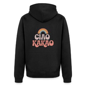 Ciao Cacao - Veste à capuche bio Premium Unisexe - noir - Dos - Nico (187cm)