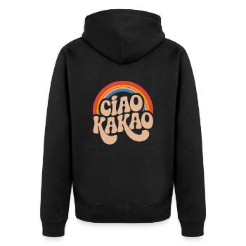 Ciao Cacao - Veste à capuche bio Premium Unisexe - noir - Dos - Nico (187cm)