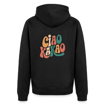 Ciao Cacao - Veste à capuche bio Premium Unisexe - noir - Dos - Nico (187cm)