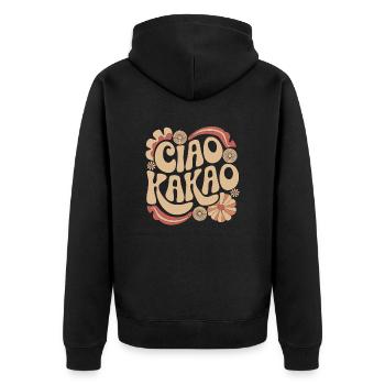 Ciao Cacao - Veste à capuche bio Premium Unisexe - noir - Dos - Nico (187cm)