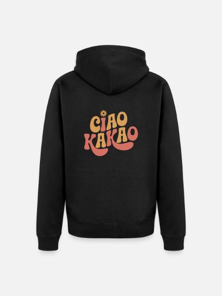 Ciao Cocoa - Unisex Premium Organic Zip Hoodie - black