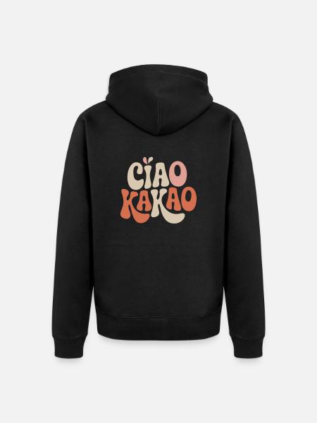 Ciao Cocoa - Unisex Premium Organic Zip Hoodie - black