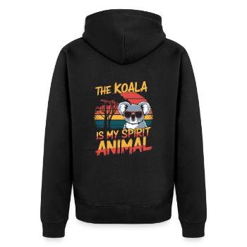 Le koala est mon animal spirituel - Veste à capuche bio Premium Unisexe - noir - Dos - Nico (187cm)