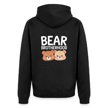 Les groupes d’ours conçoivent la confrérie des ours - Veste à capuche bio Premium Unisexe - noir - Dos - Nico (187cm)