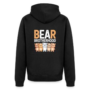 Les groupes d’ours conçoivent la confrérie des ours - Veste à capuche bio Premium Unisexe - noir - Dos - Nico (187cm)