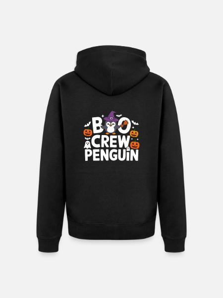 Boo Crew Pingouin Halloween - Veste à capuche bio Premium Unisexe - noir