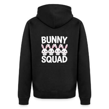 Bunnies Groups Design Bunnies Squad - Veste à capuche bio Premium Unisexe - noir - Dos - Nico (187cm)