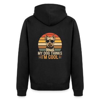 Yorkshire Terrier Yorkie Propriétaire de chien Cool - Veste à capuche bio Premium Unisexe - noir - Dos - Nico (187cm)
