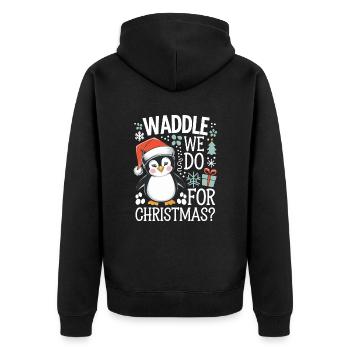 Le dandinement de Noël des pingouins que nous faisons pour Noël ? - Veste à capuche bio Premium Unisexe - noir - Dos - Nico (187cm)