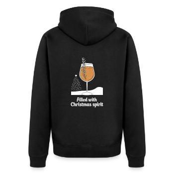 Rempli d’ de Noël - Veste à capuche bio Premium Unisexe - noir - Dos - Nico (187cm)