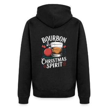 de Noël Bourbon Style Vintage - Veste à capuche bio Premium Unisexe - noir - Dos - Nico (187cm)