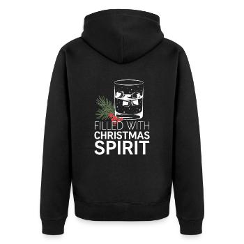 Rempli d’ de Noël - Veste à capuche bio Premium Unisexe - noir - Dos - Nico (187cm)