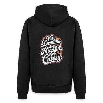 très chaste, très attentif, très doux - un - Veste à capuche bio Premium Unisexe - noir - Dos - Nico (187cm)