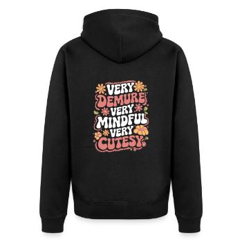 très réservé très attentif très mignon - Veste à capuche bio Premium Unisexe - noir - Dos - Nico (187cm)
