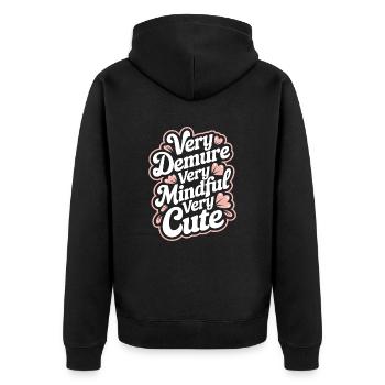 Très retenu, très attentif, très doux - Veste à capuche bio Premium Unisexe - noir - Dos - Nico (187cm)