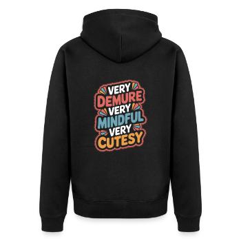 Très discret Très attentif Très mignon - Veste à capuche bio Premium Unisexe - noir - Dos - Nico (187cm)